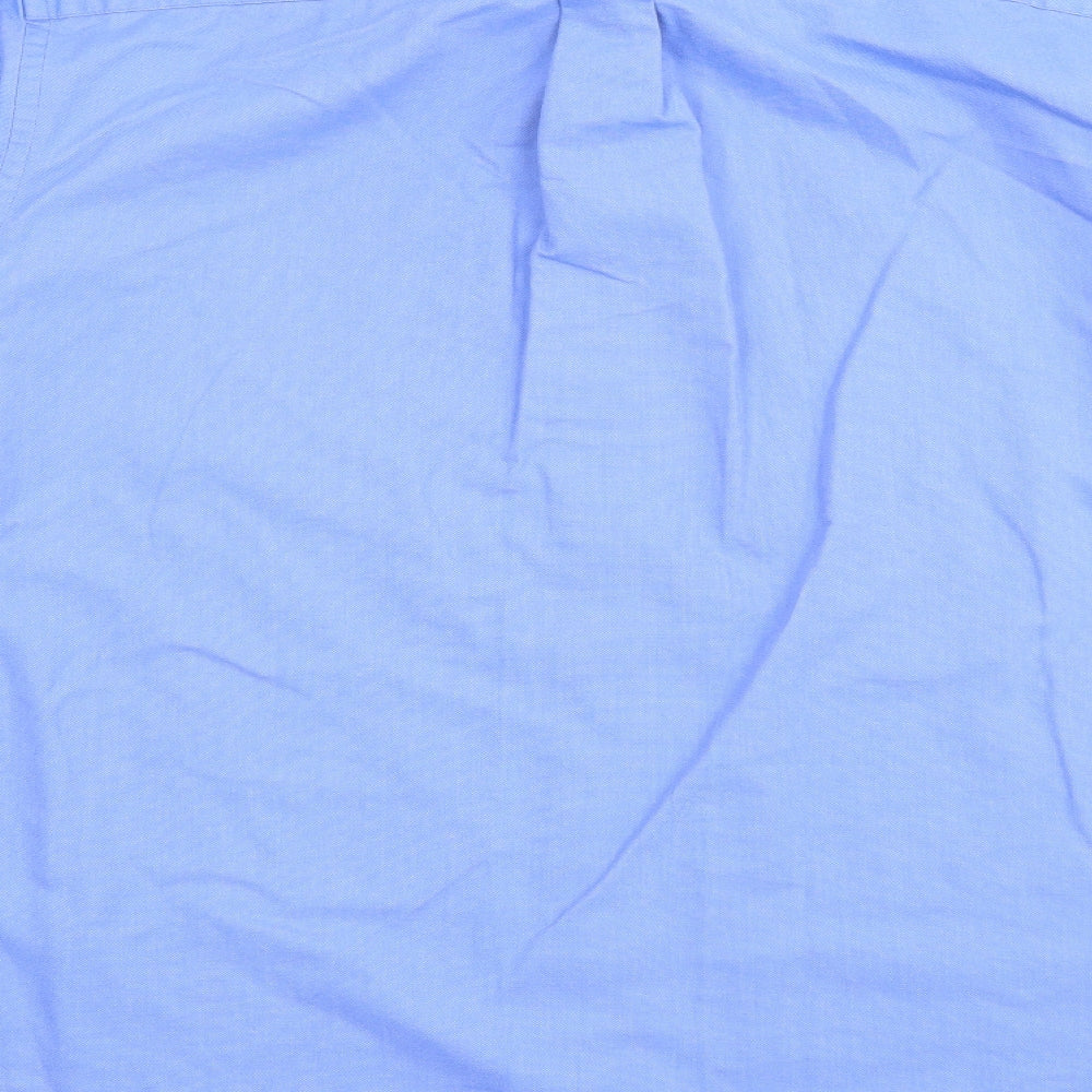 Marks and Spencer Mens Blue  Cotton  Dress Shirt Size 16.5 Collared