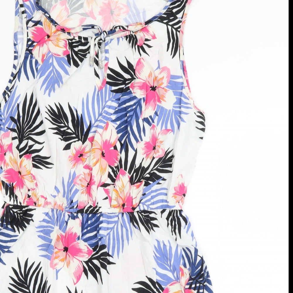 George Womens Multicoloured Floral Viscose Fit & Flare  Size 14  Scoop Neck