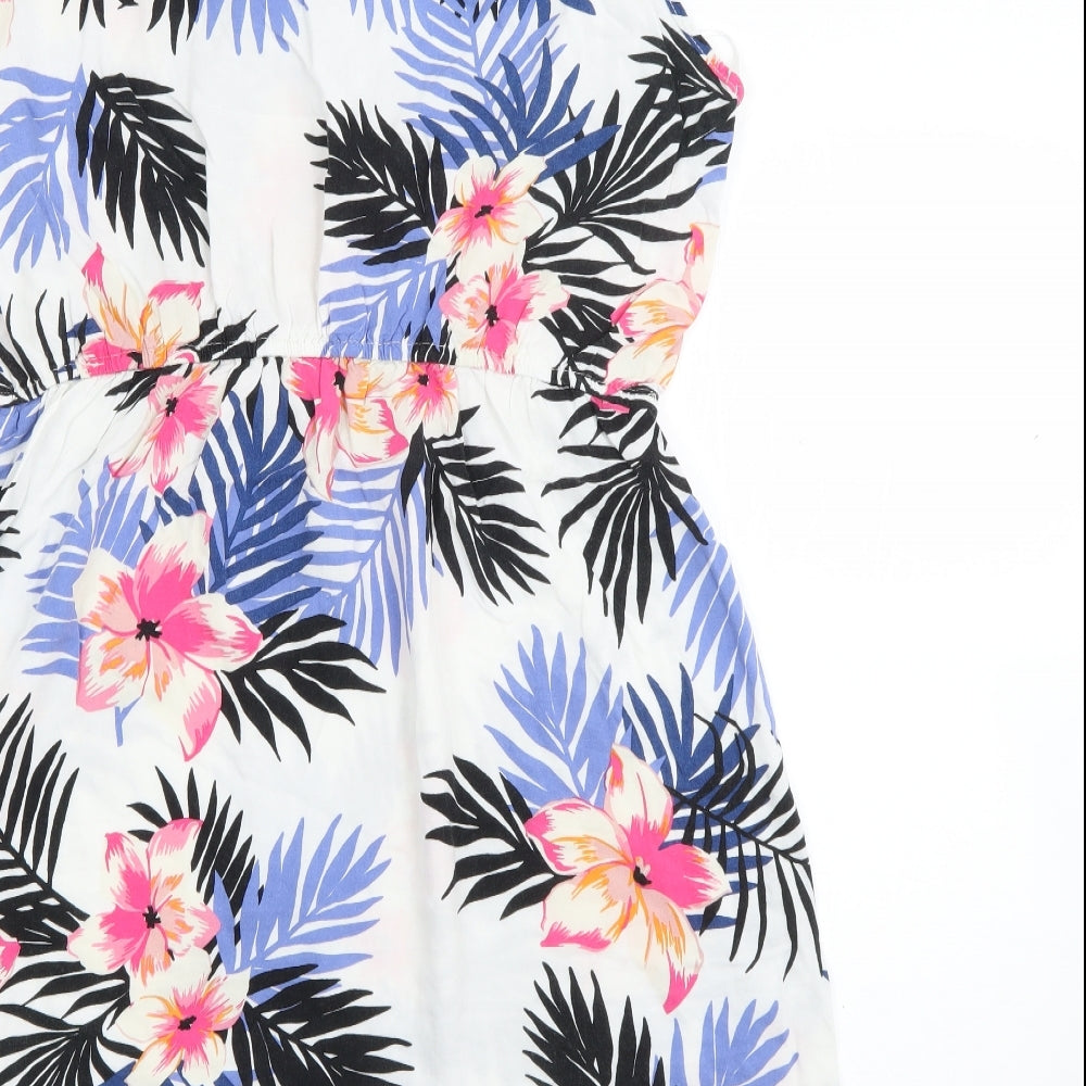 George Womens Multicoloured Floral Viscose Fit & Flare  Size 14  Scoop Neck