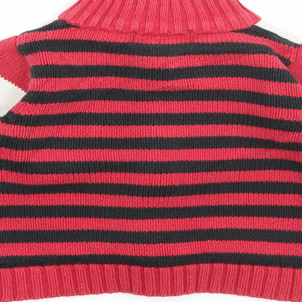 Earlydays Baby Red Striped Cotton Cardigan Jumper Size 12-18 Months  Zip