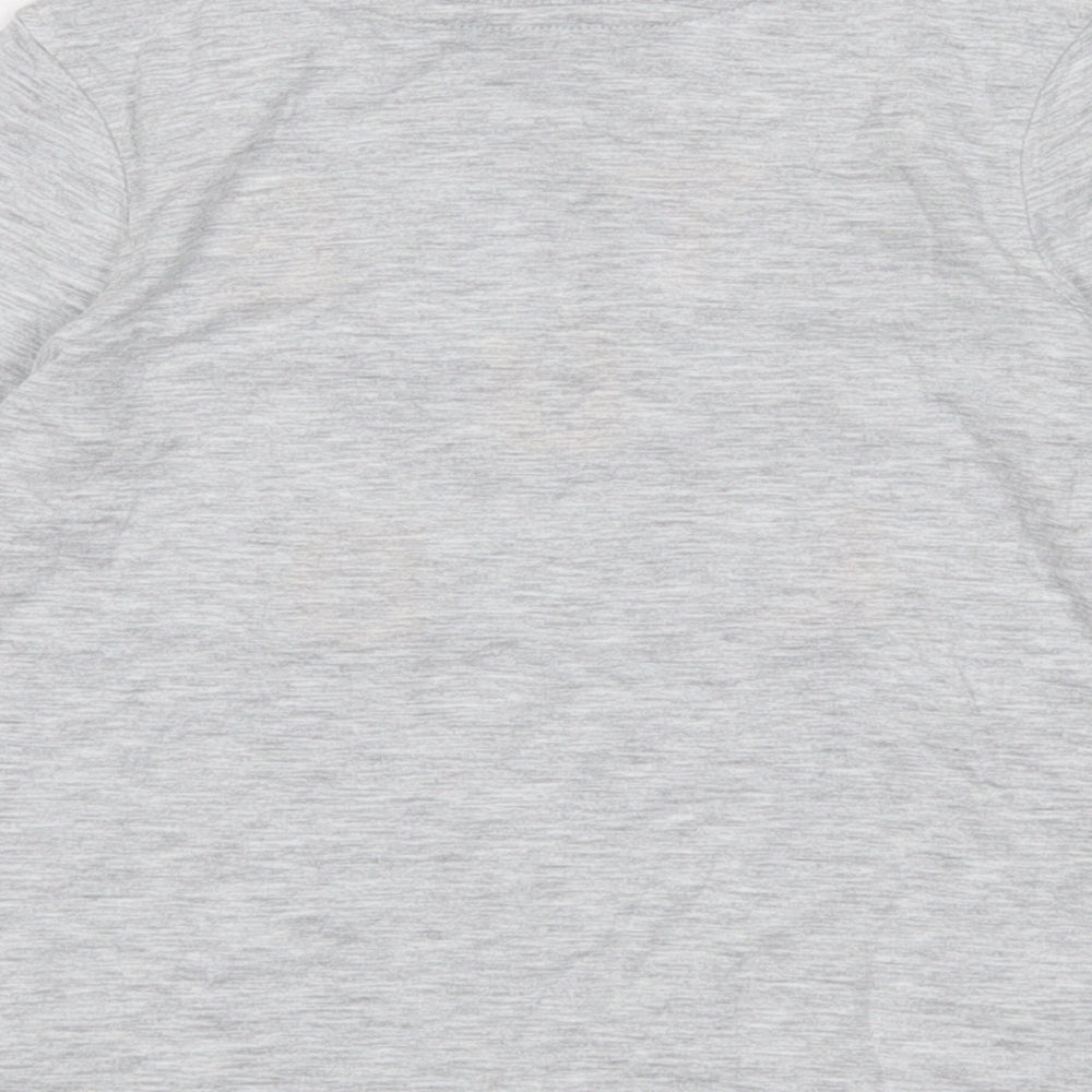George Boys Grey  Polyester Basic T-Shirt Size 18-24 Months Round Neck