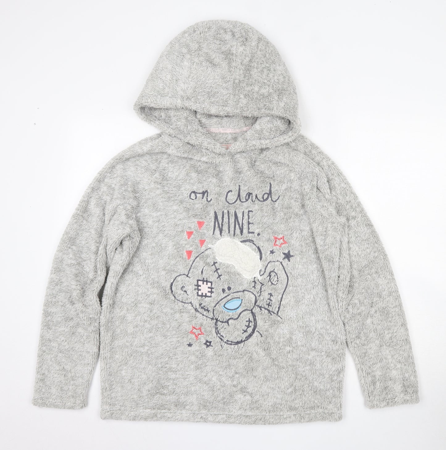 Marks and Spencer Womens Grey  100% Polyester Pullover Hoodie Size 12   - Tatty Teddy Me to You
