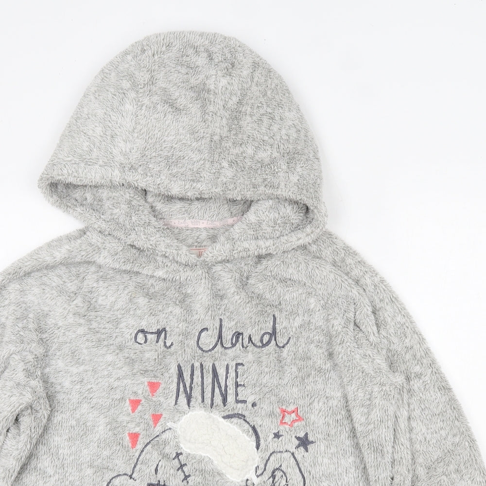 Marks and Spencer Womens Grey  100% Polyester Pullover Hoodie Size 12   - Tatty Teddy Me to You