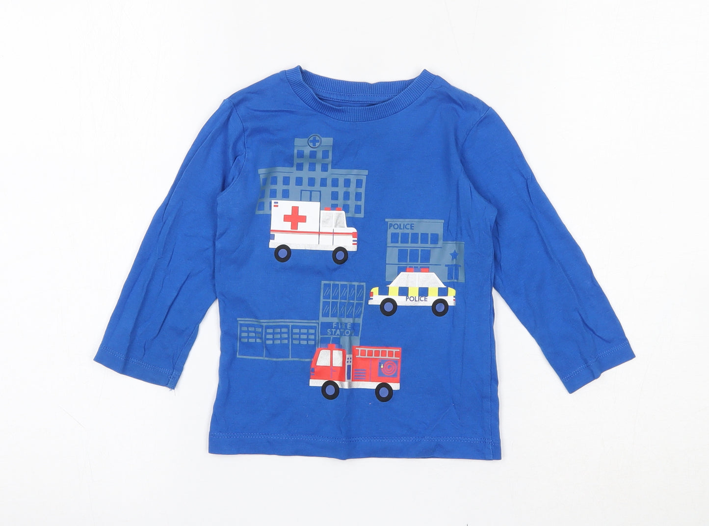 NEXT Baby Blue  100% Cotton Basic T-Shirt Size 12-18 Months Round Neck