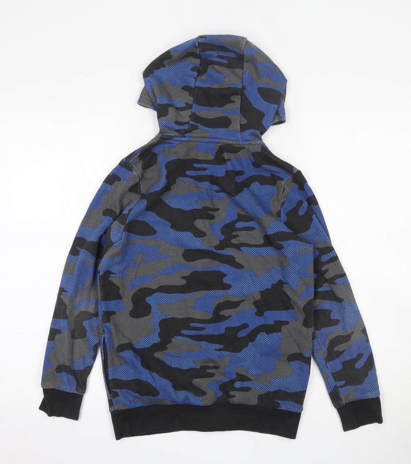 F&F Boys Black Camouflage 100% Cotton Full Zip Hoodie Size 9-10 Years  Zip