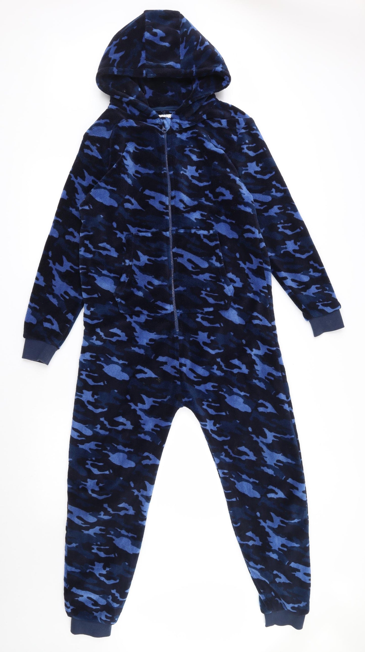 NEXT Boys Blue Camouflage 100% Polyester  One Piece Size 11 Years  Zip