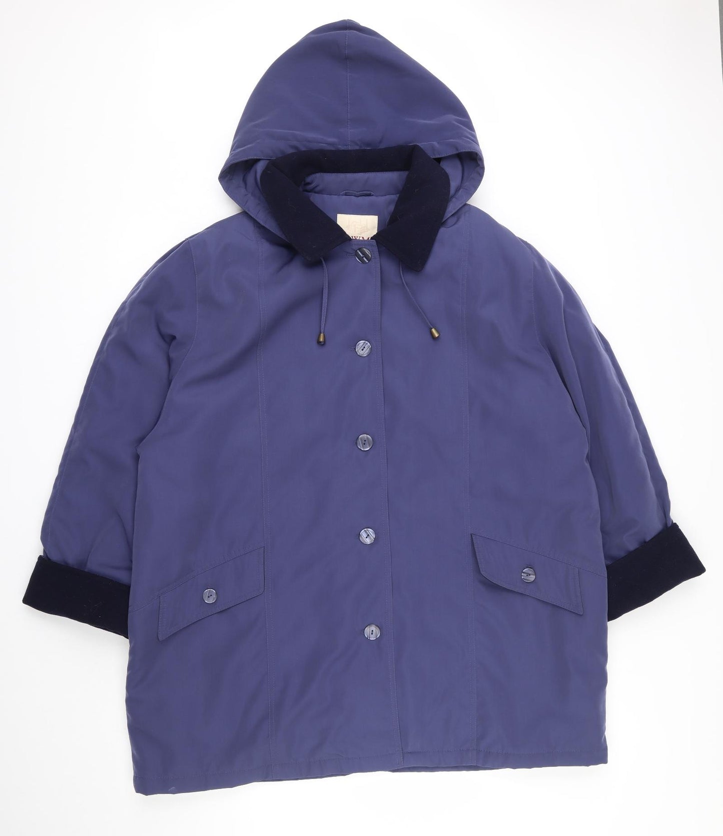 EWM Womens Blue   Parka Coat Size 20  Button