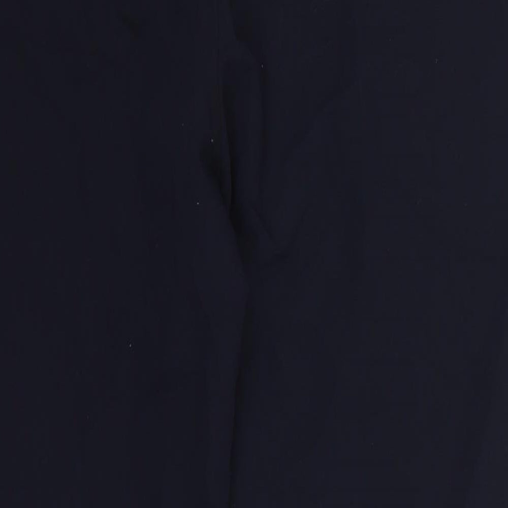 F&F Womens Blue  Polyester Trousers  Size 14 L28 in Regular Hook & Eye