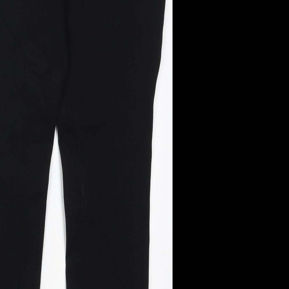 Marks and Spencer Womens Black  Viscose Trousers  Size 12 L26.5 in Regular Button