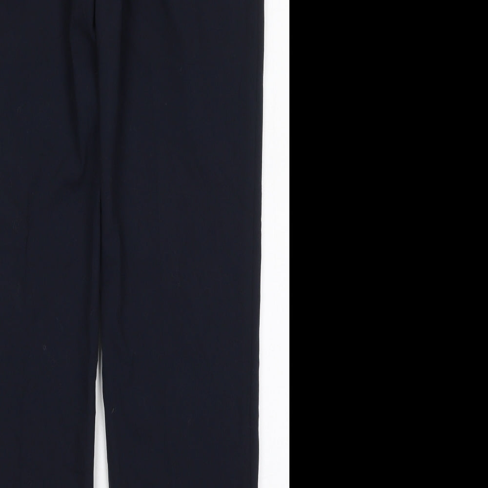 Marks and Spencer Womens Blue  Polyester Trousers  Size 6 L29 in Regular Hook & Eye