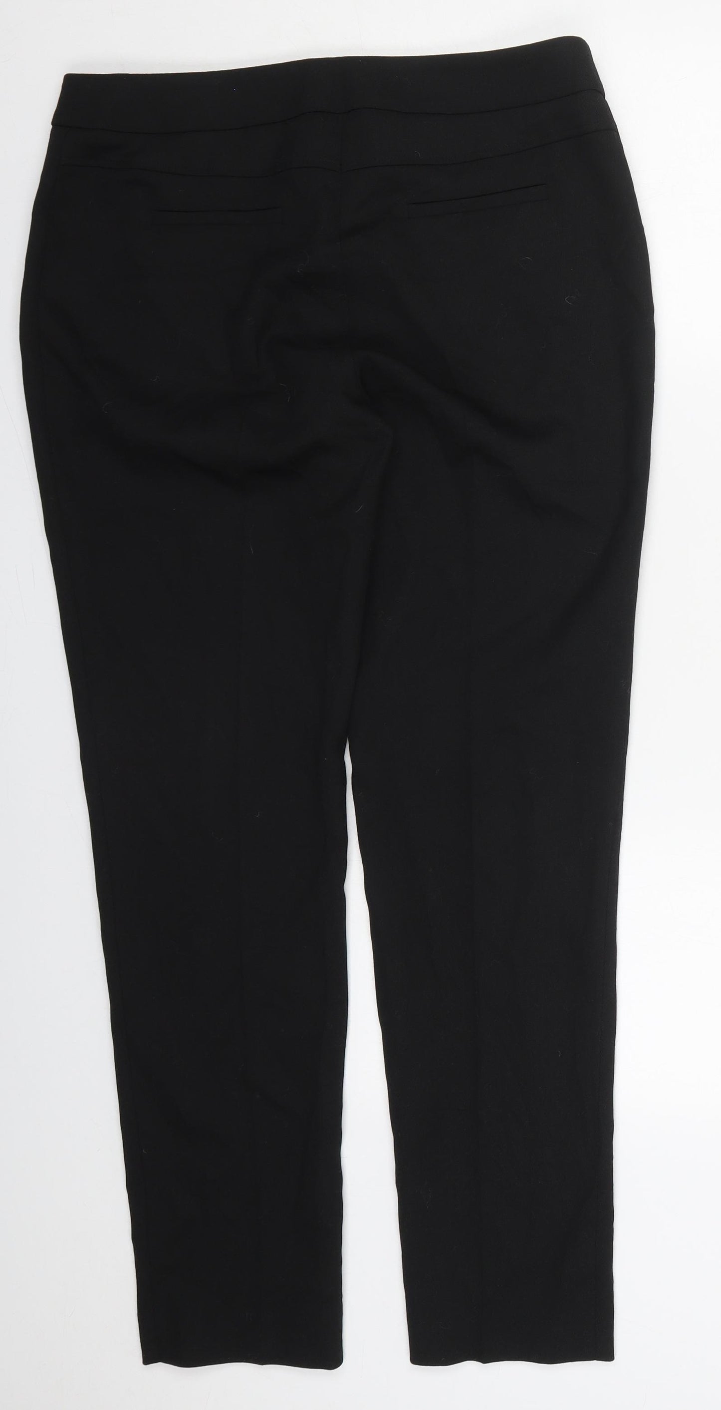 Planet Womens Black  Polyester Trousers  Size 32 in L30 in Regular Hook & Eye