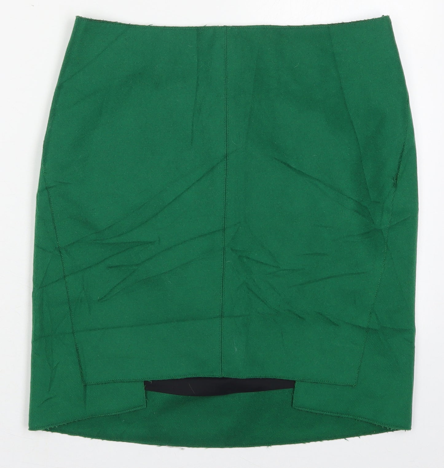 Farhi Womens Green  Wool Mini Skirt Size 8   Zip