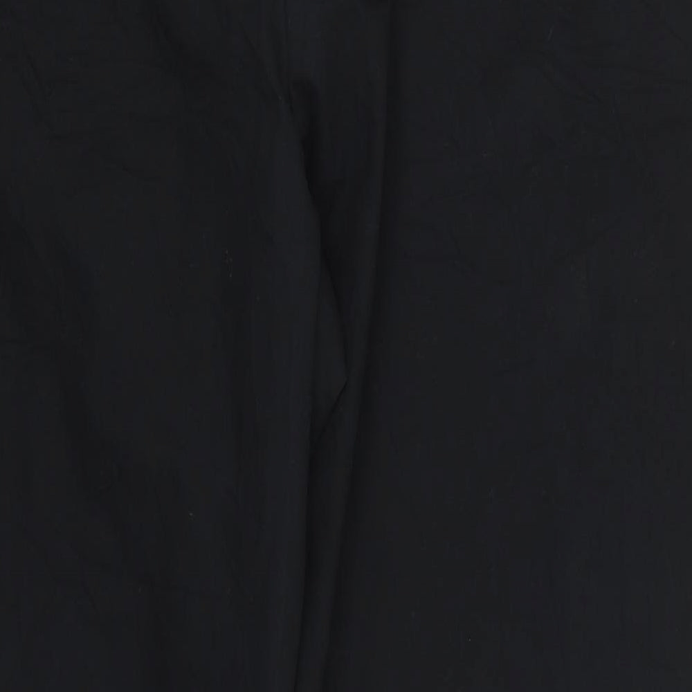 Marks and Spencer Mens Black  Cotton Trousers  Size 48 L29 in Regular Button