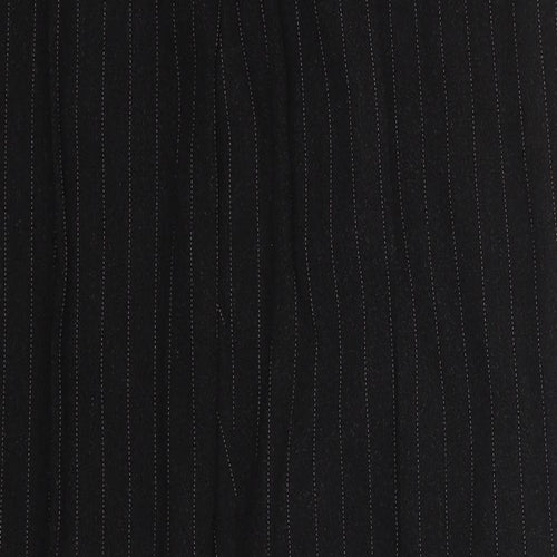b.young Womens Black Striped Polyester Trousers  Size 14 L32 in Regular Hook & Eye