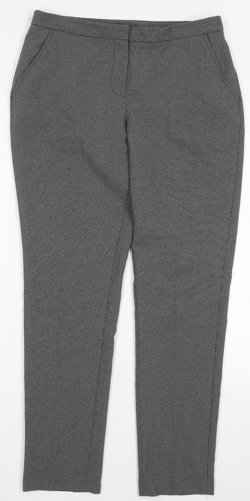 Atmosphere Womens Grey  Polyester Trousers  Size 10 L30 in Regular Hook & Eye