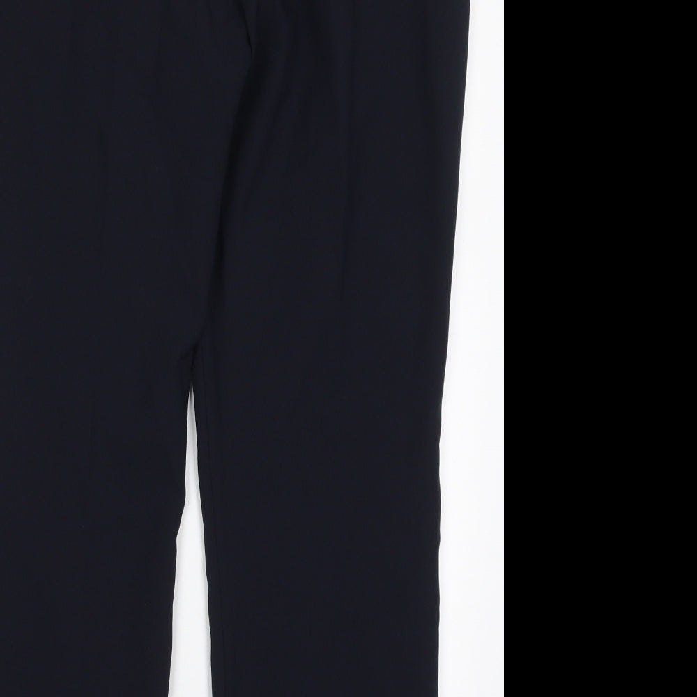 Dunnes Womens Blue  Polyester Trousers  Size 16 L28.5 in Regular Hook & Eye