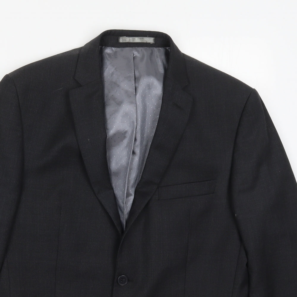 Tom English Mens Grey  Wool Jacket Suit Jacket Size 40