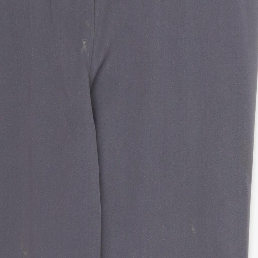 Anna Rose Womens Grey  Polyester Trousers  Size 12 L27 in Regular Button