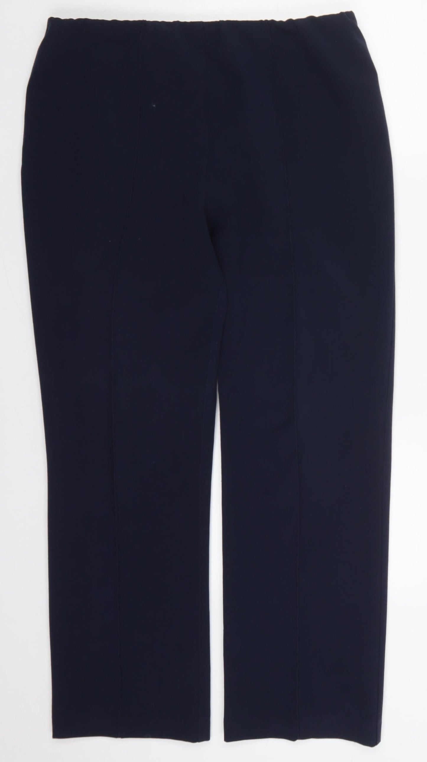 Bonmarché Womens Blue  Polyester Trousers  Size 14 L27 in Regular
