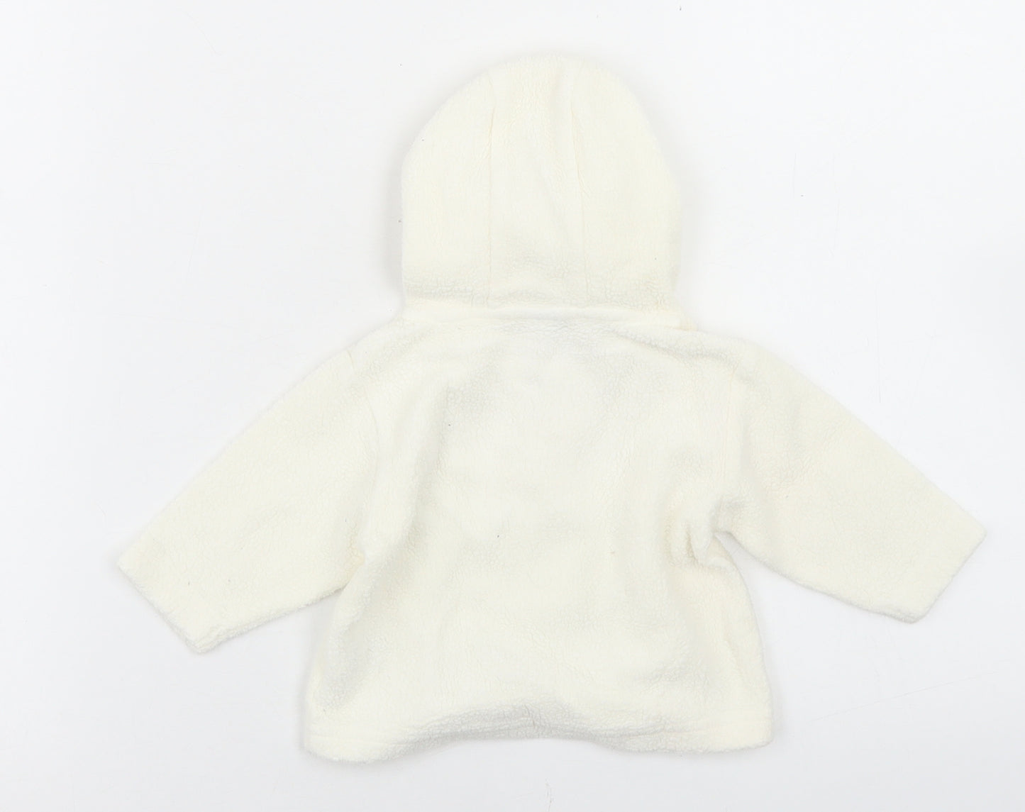NEXT Girls White  Cotton Pullover Jumper Size 0-3 Months  Snap - Mummy Bear