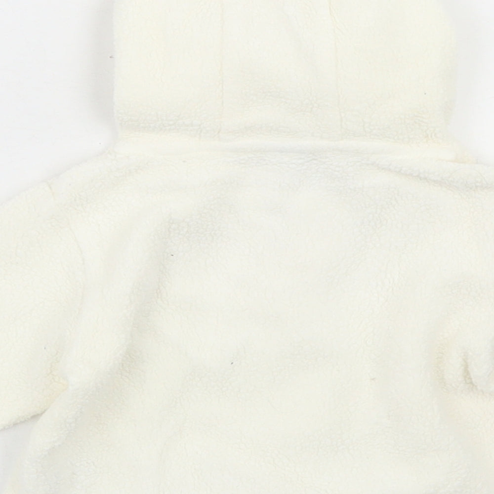 NEXT Girls White  Cotton Pullover Jumper Size 0-3 Months  Snap - Mummy Bear
