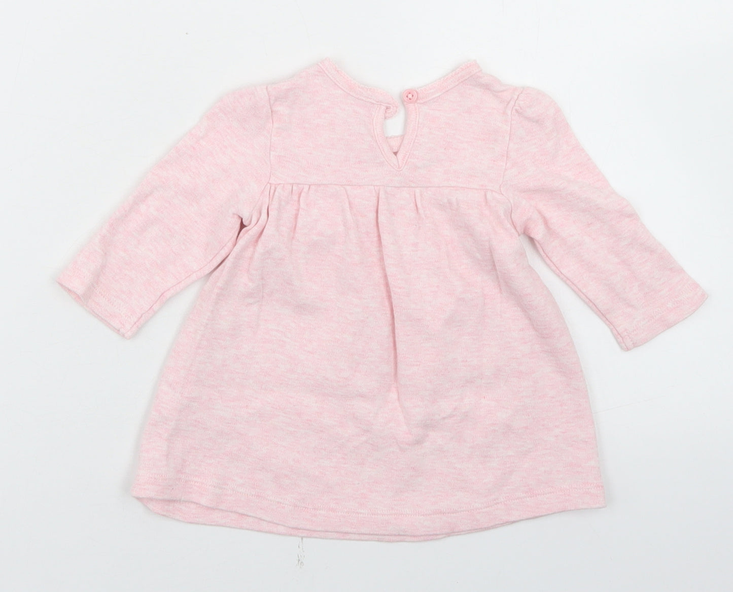 George Girls Pink  Cotton A-Line  Size 0-3 Months  Round Neck Button - Looney Tunes Tweety Pie
