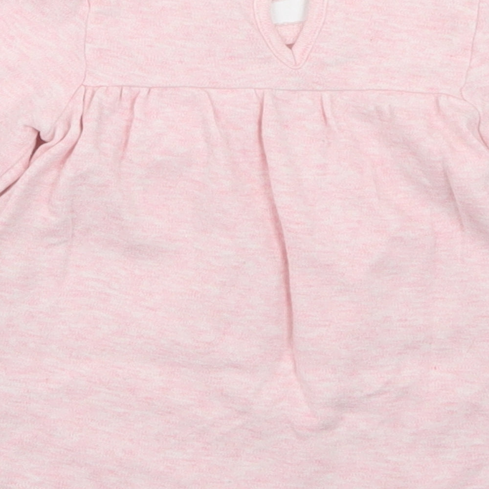 George Girls Pink  Cotton A-Line  Size 0-3 Months  Round Neck Button - Looney Tunes Tweety Pie