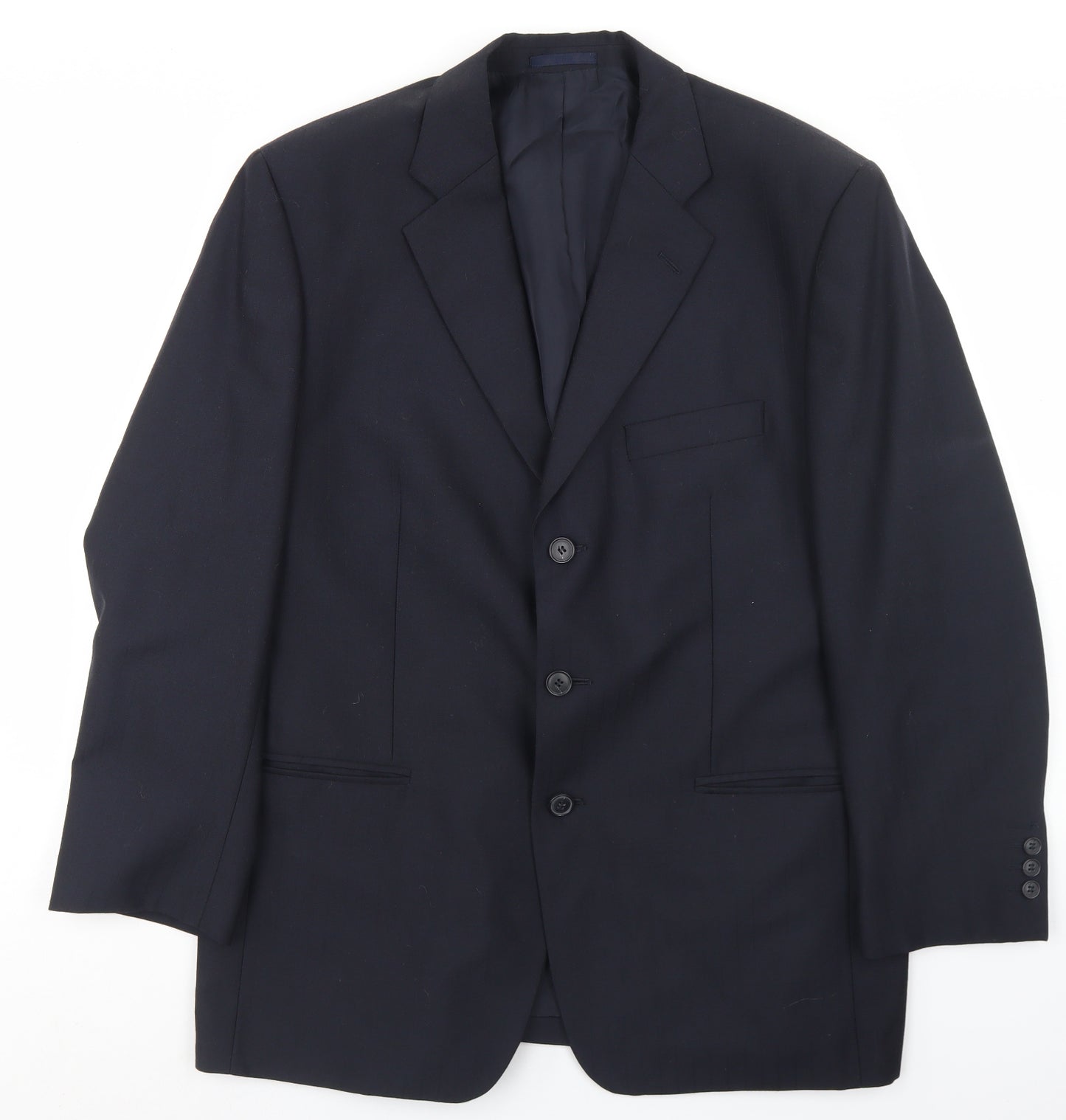 Douglas Mens Blue Striped Polyester Jacket Blazer Size 54