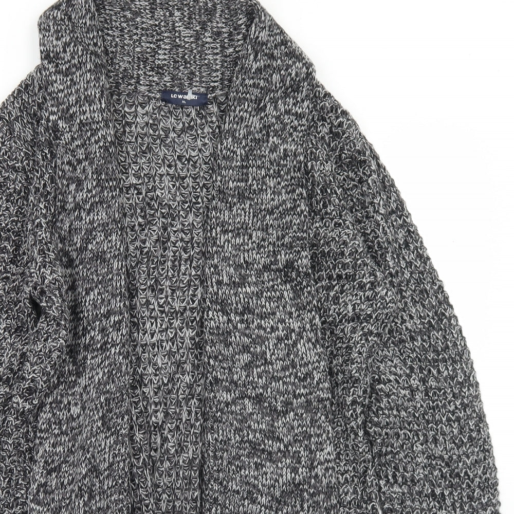 LC Waikiki Womens Grey Collared  Acrylic Cardigan Jumper Size XL