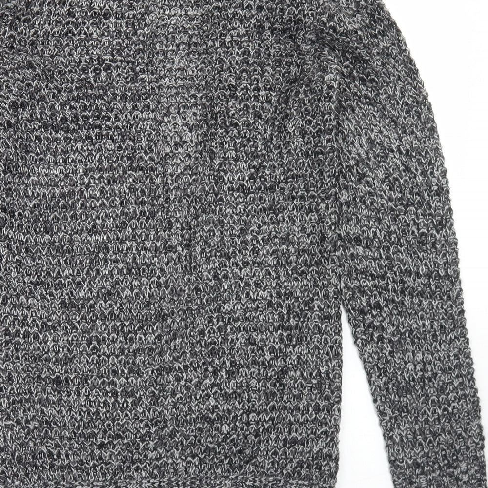 LC Waikiki Womens Grey Collared  Acrylic Cardigan Jumper Size XL