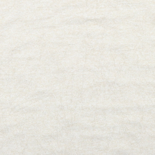 Zara Womens Beige  Polyester Basic T-Shirt Size M Round Neck