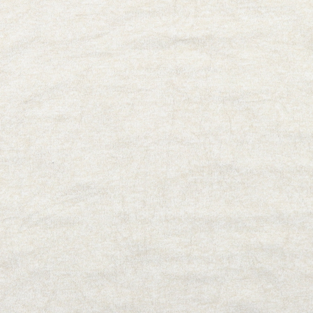 Zara Womens Beige  Polyester Basic T-Shirt Size M Round Neck