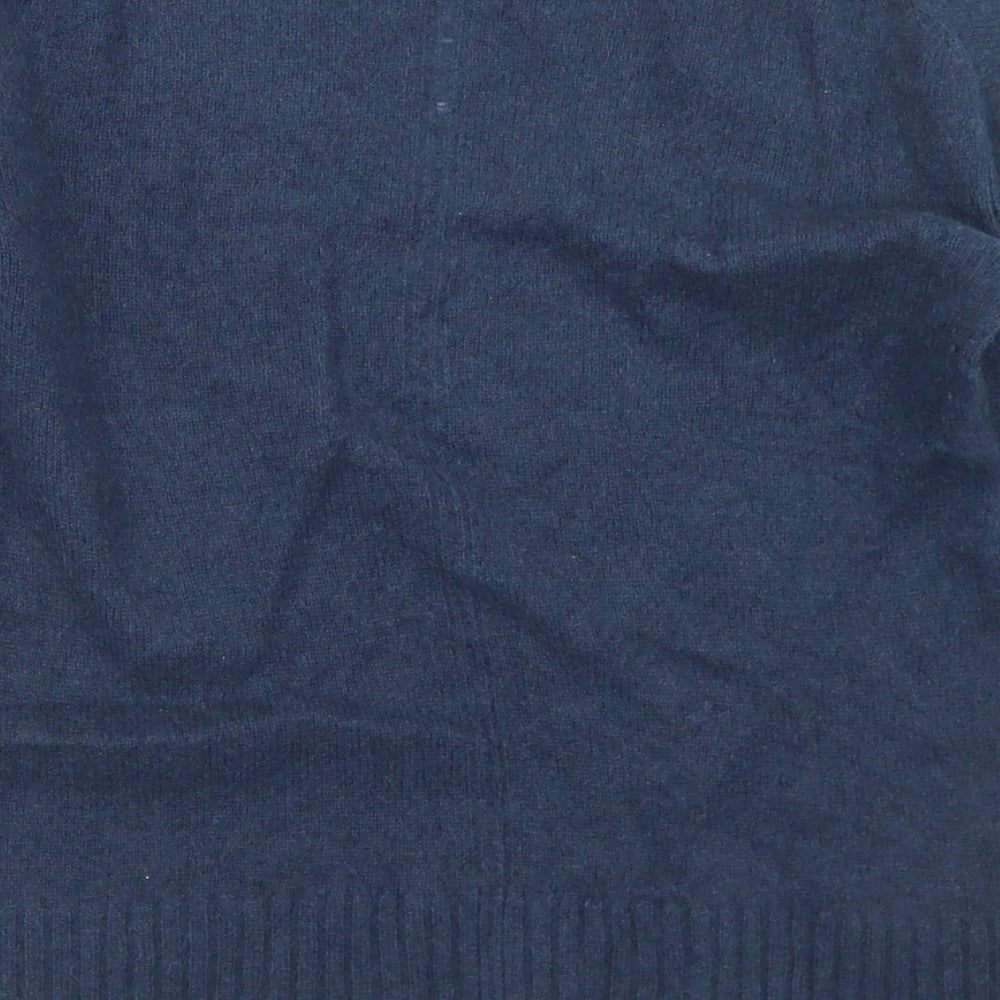 Jigsaw Womens Blue V-Neck  Cashmere Pullover Jumper Size XS