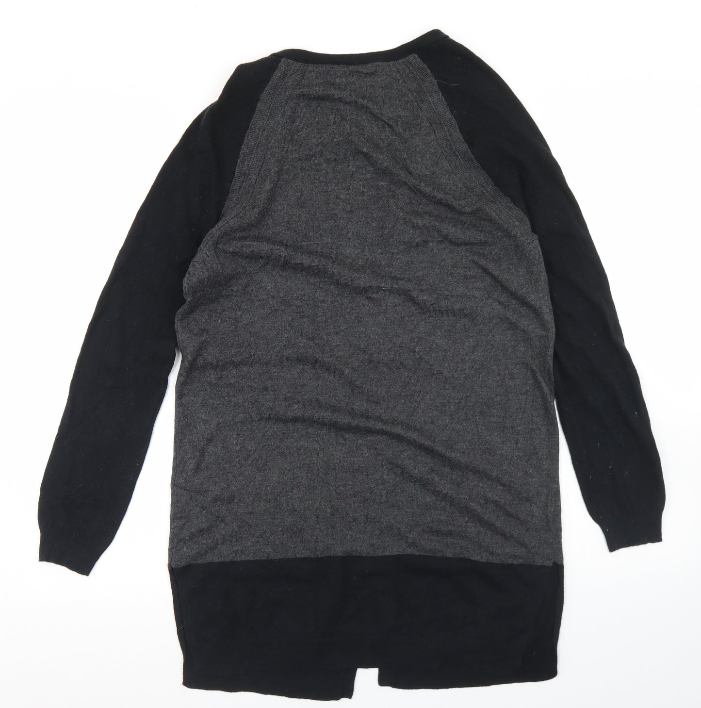Marks and Spencer Womens Grey Round Neck  Wool Cardigan Jumper Size 10