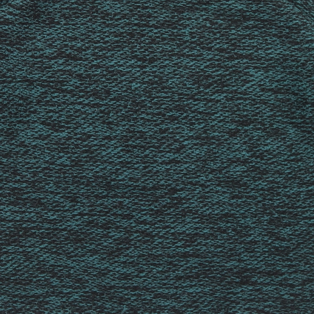 Indigo Womens Green Round Neck  Cotton Pullover Jumper Size 10