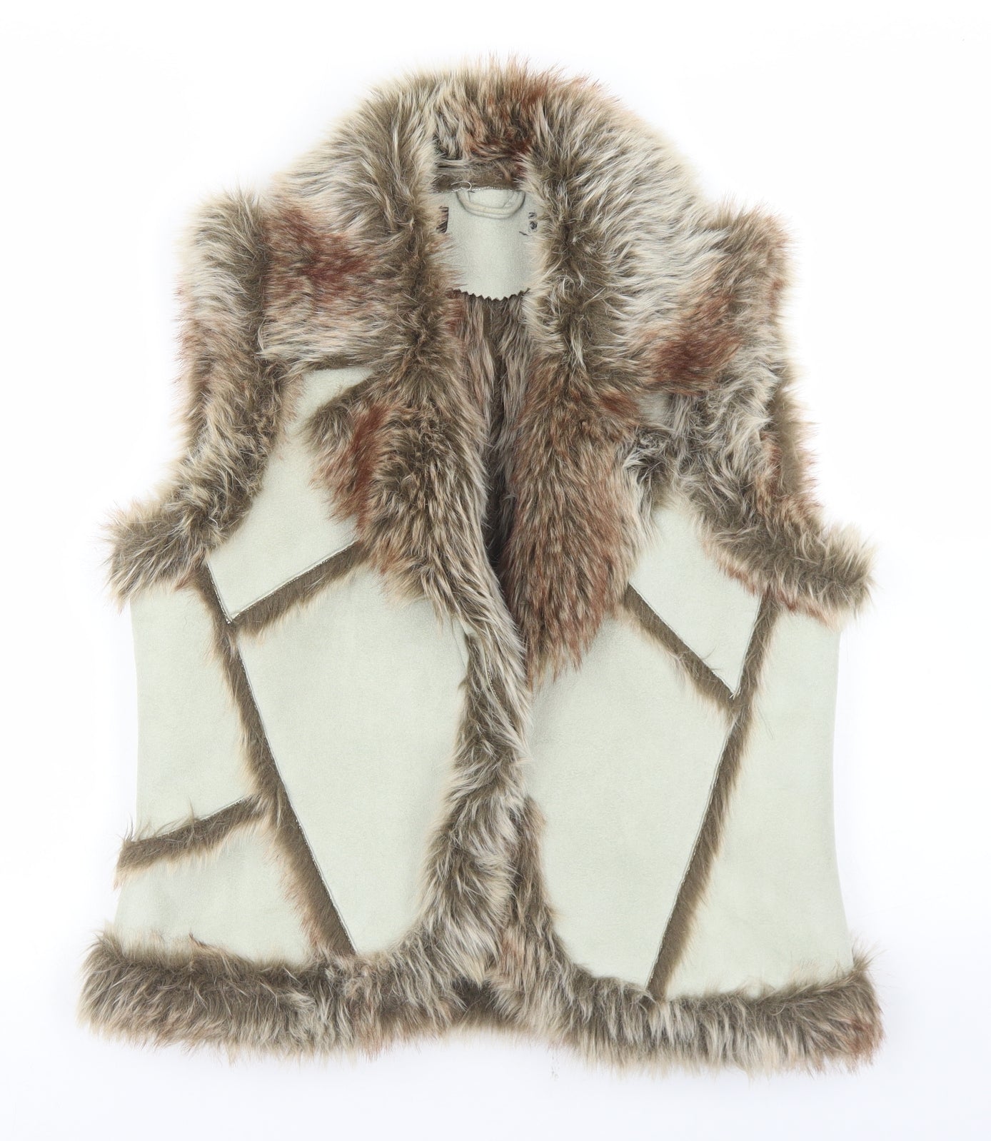 Dorothy Perkins Womens Beige   Gilet Coat Size 12  Snap