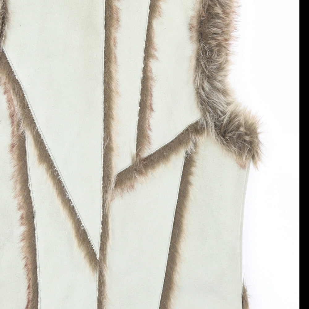 Dorothy Perkins Womens Beige   Gilet Coat Size 12  Snap