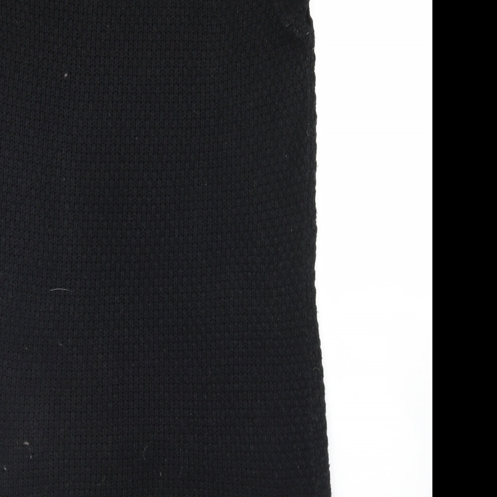 George Womens Black Roll Neck  Acrylic Tunic Jumper Size 14