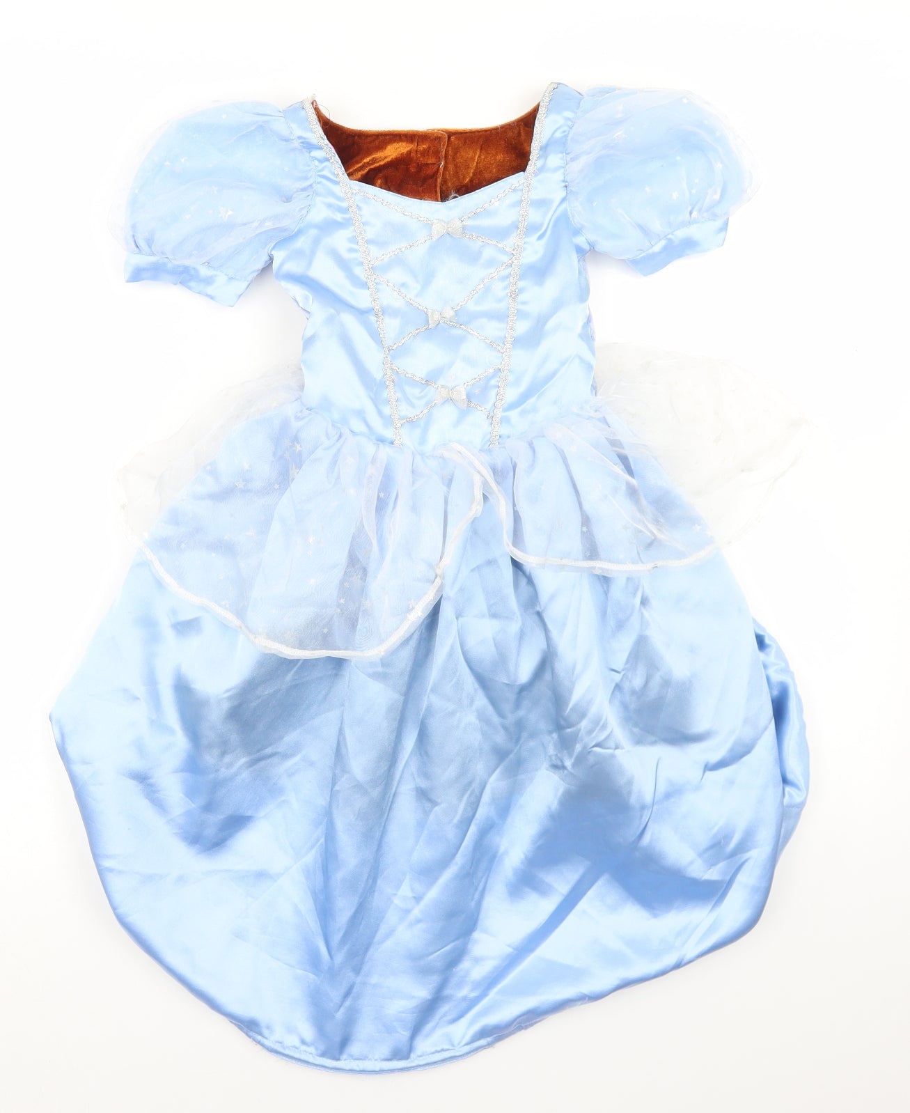 Disney Store Exclusive Girls Blue  Polyester Ball Gown  Size 2-3 Years  Round Neck Hook & Loop - Cinderella Reversible