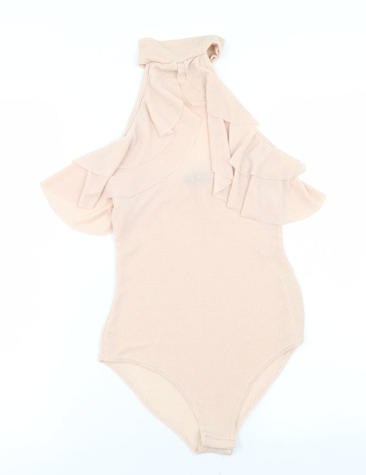 Select Womens Pink Polyester Bodysuit One-Piece Size 12