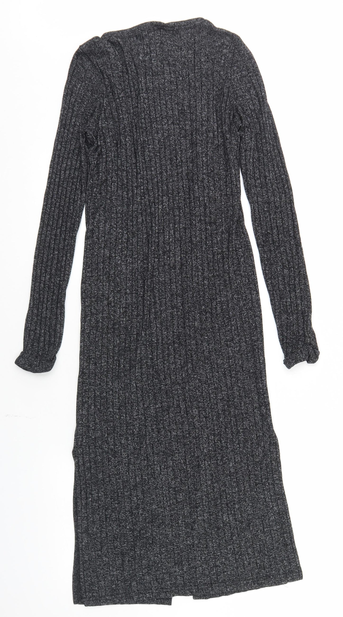 New Look Womens Grey Round Neck  Viscose Cardigan Jumper Size S