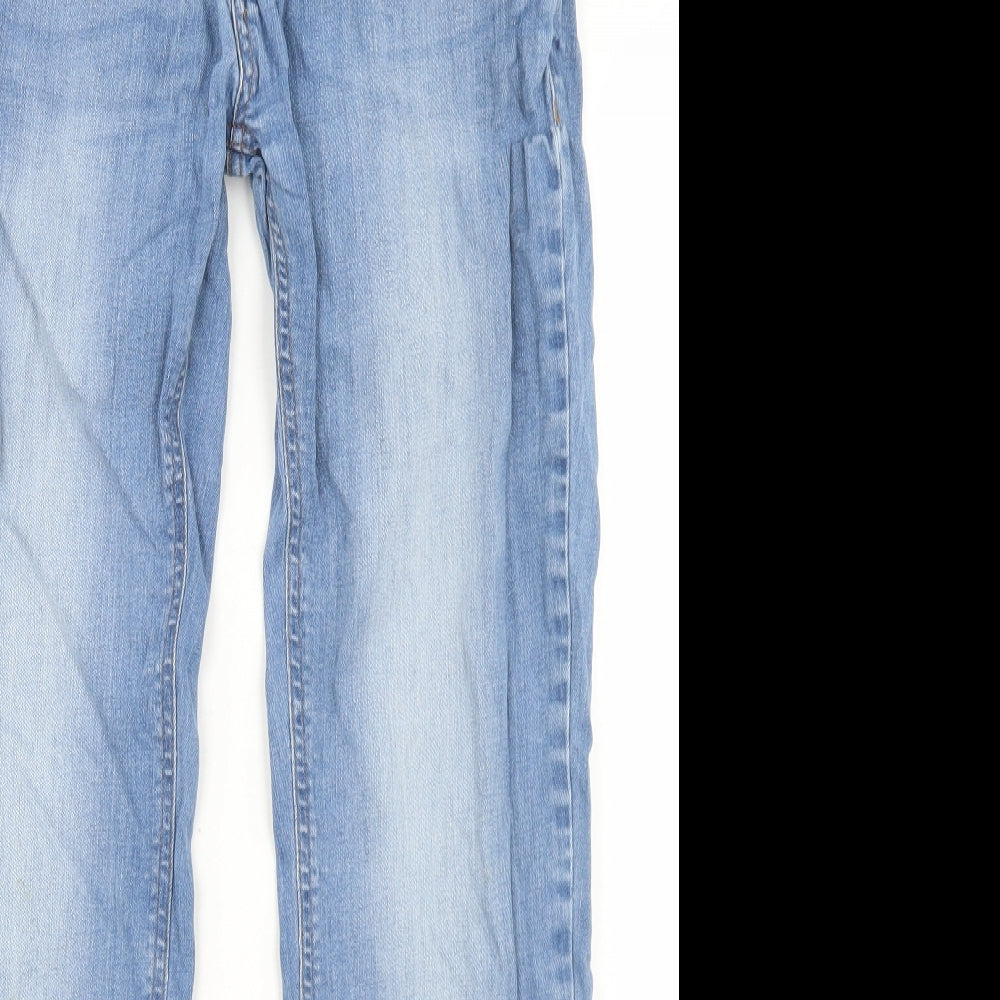 Denim Co Mens Blue  Cotton Straight Jeans Size 30 in L30 in Slim Button
