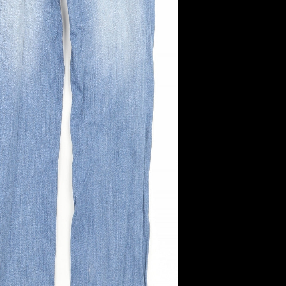Denim Co Mens Blue  Cotton Straight Jeans Size 30 in L30 in Slim Button