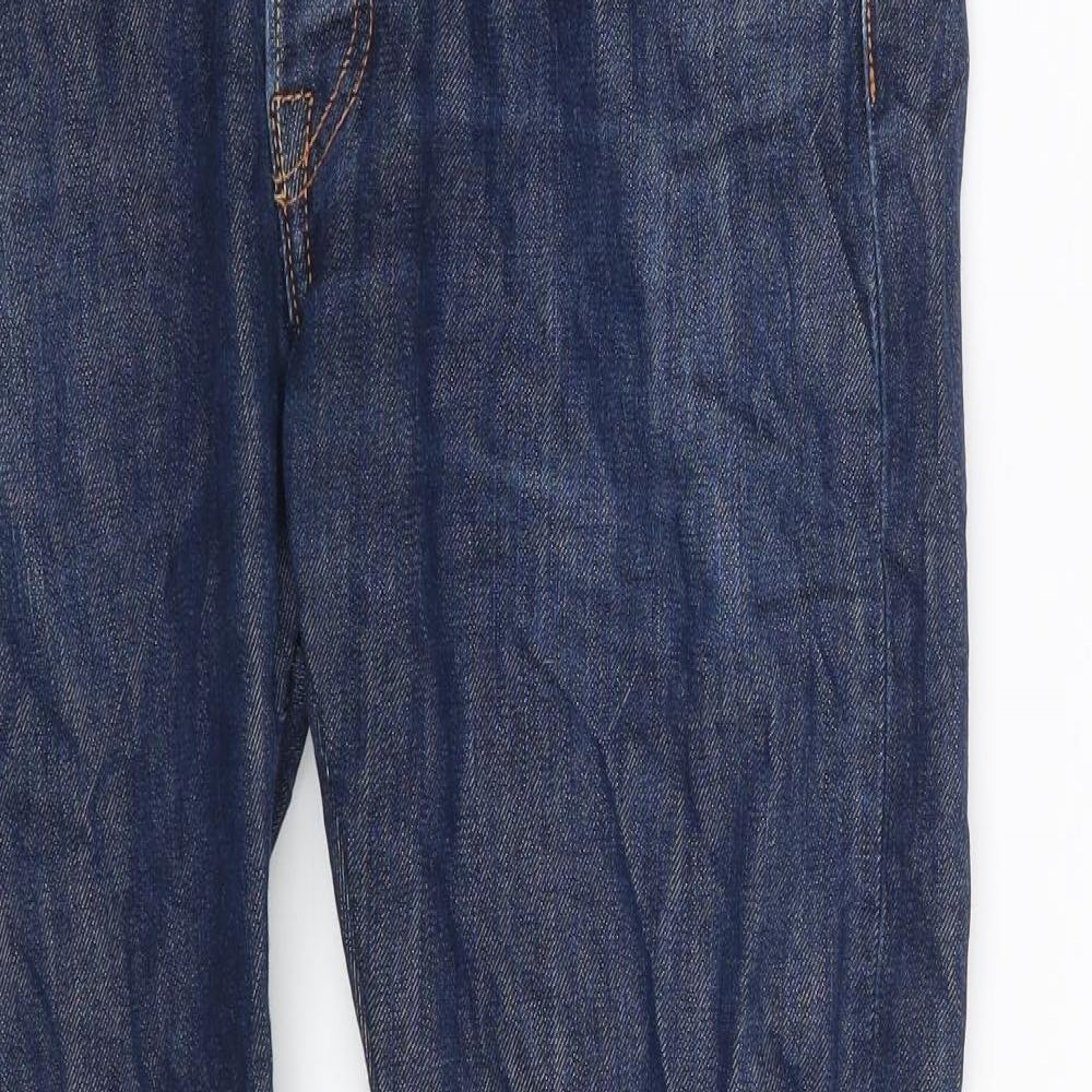 Levi's Mens Blue  Cotton Straight Jeans Size 34 in L32 in Regular Button