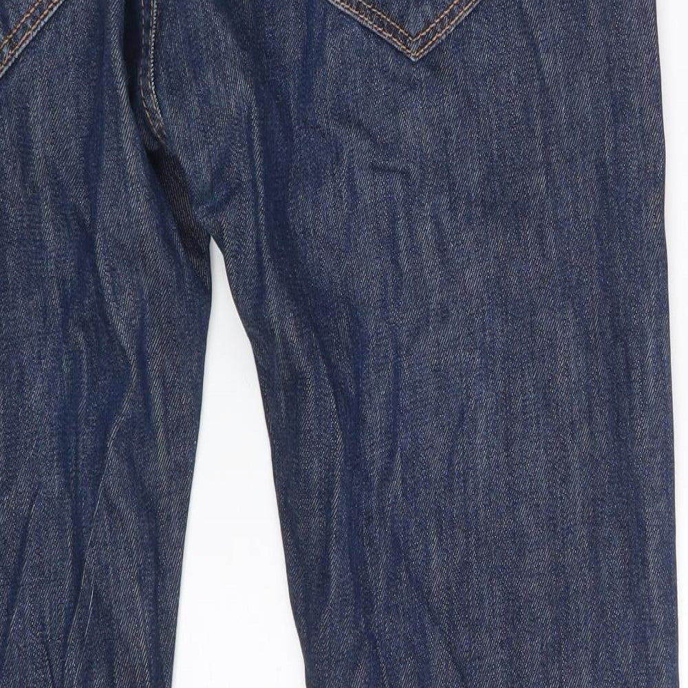 Levi's Mens Blue  Cotton Straight Jeans Size 34 in L32 in Regular Button
