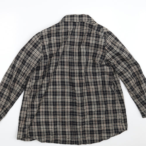 Zara Womens Black Check  Jacket  Size S  Button