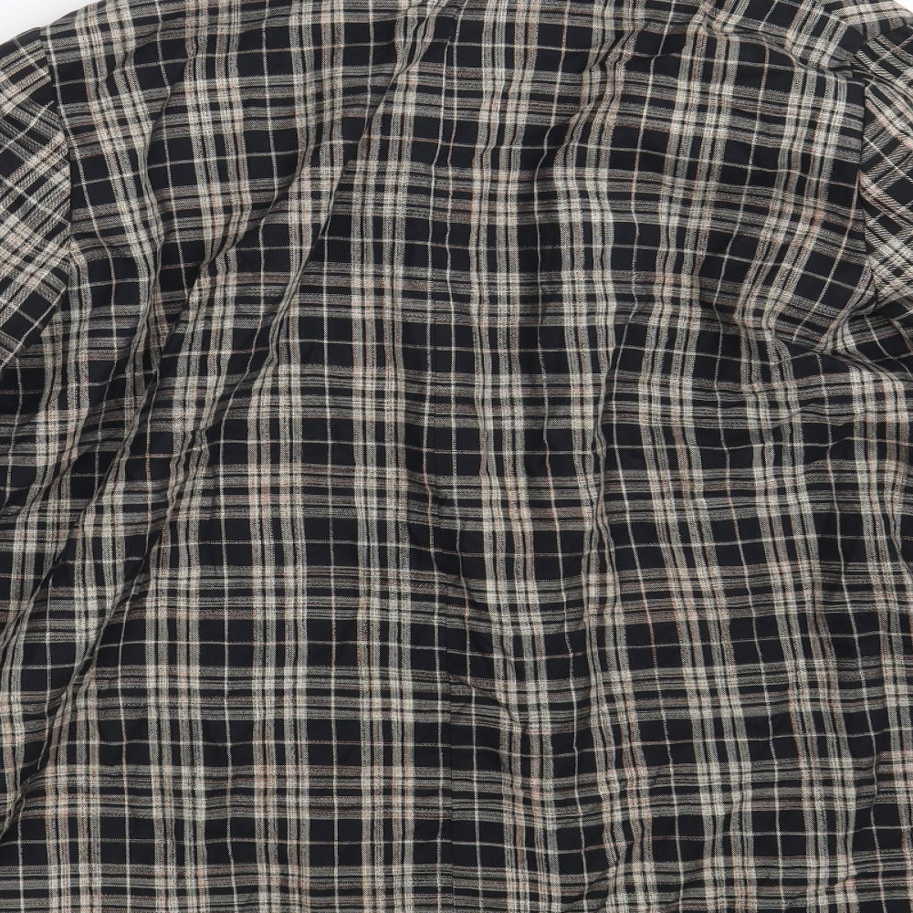 Zara Womens Black Check  Jacket  Size S  Button