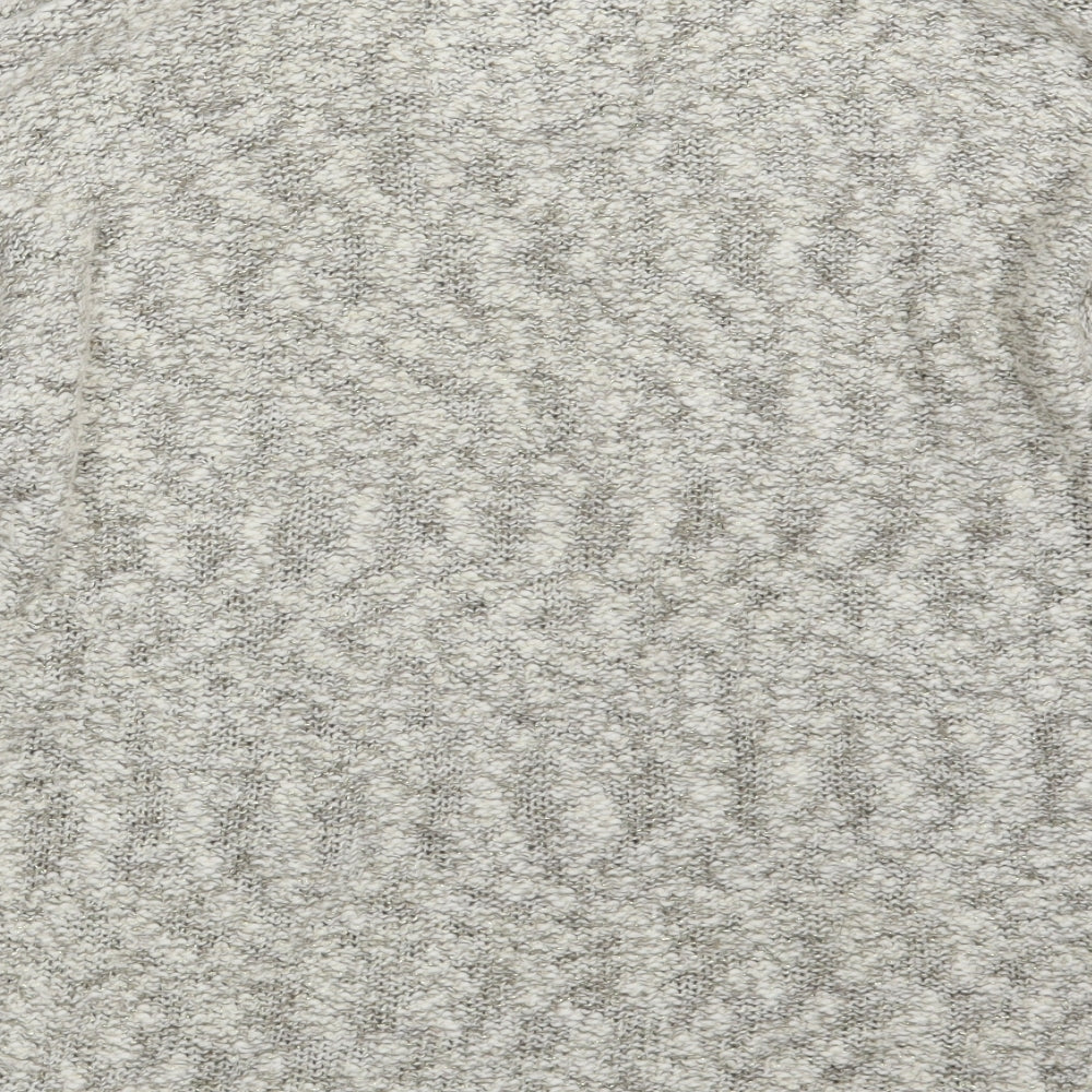 Superdry Womens Grey Round Neck  Cotton Pullover Jumper Size M