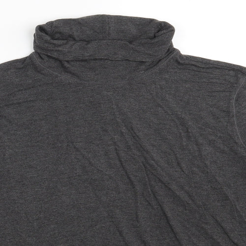 Augusta Womens Grey  Viscose Basic T-Shirt Size 14 High Neck