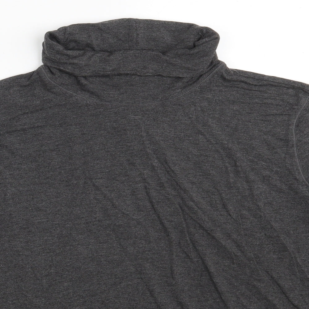 Augusta Womens Grey  Viscose Basic T-Shirt Size 14 High Neck